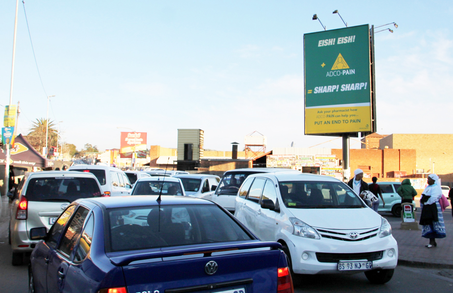 9x6 super sign at Alex Plaza, Alexandra Johannesburg Gauteng. Billboard at Alex Plaza Johannesburg Gauteng. Advertise at Alex Plaza Johannesburg.