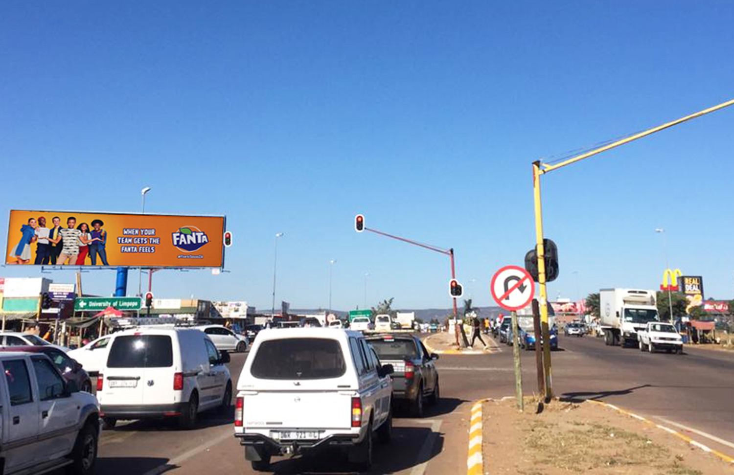 Billboard advertising at Paledi Mall in Mankweng, Limpopo