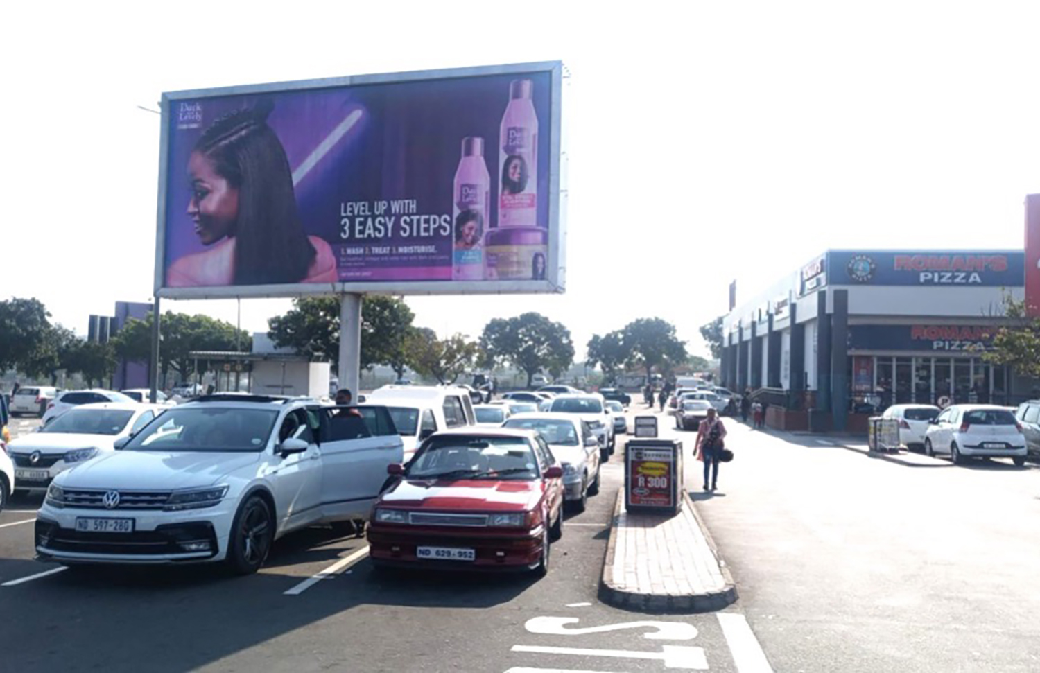 Billboard advertising in Phoenix. Billboard at Phoenix Plaza, Durban