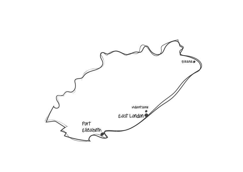 Mamela Map of Eastern Cape